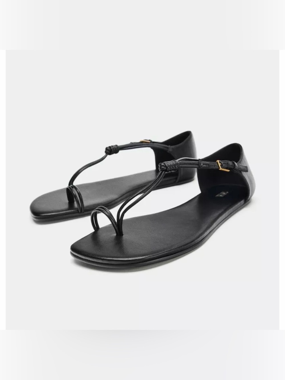 Zara toe loop leather sandals size 7 / 37